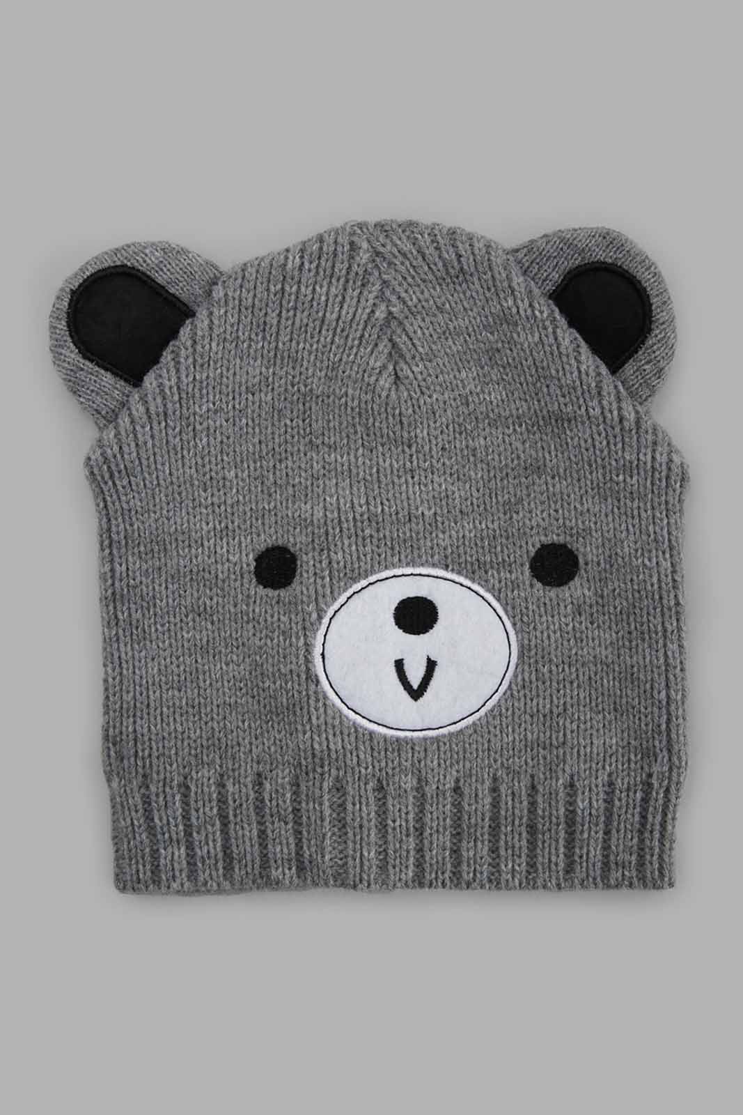 Redtag-Assorted-Grey-And-Navy-Charcater-Knitted-Cap-Set-Of-2-BOY-Knitted-Accessories,-Category:Knitted-Accessories,-Colour:Assorted,-Filter:Boys-Accessories,-New-In,-New-In-BOY-ACC,-Non-Sale,-Section:Boys-(0-to-14Yrs),-W22A-Boys-