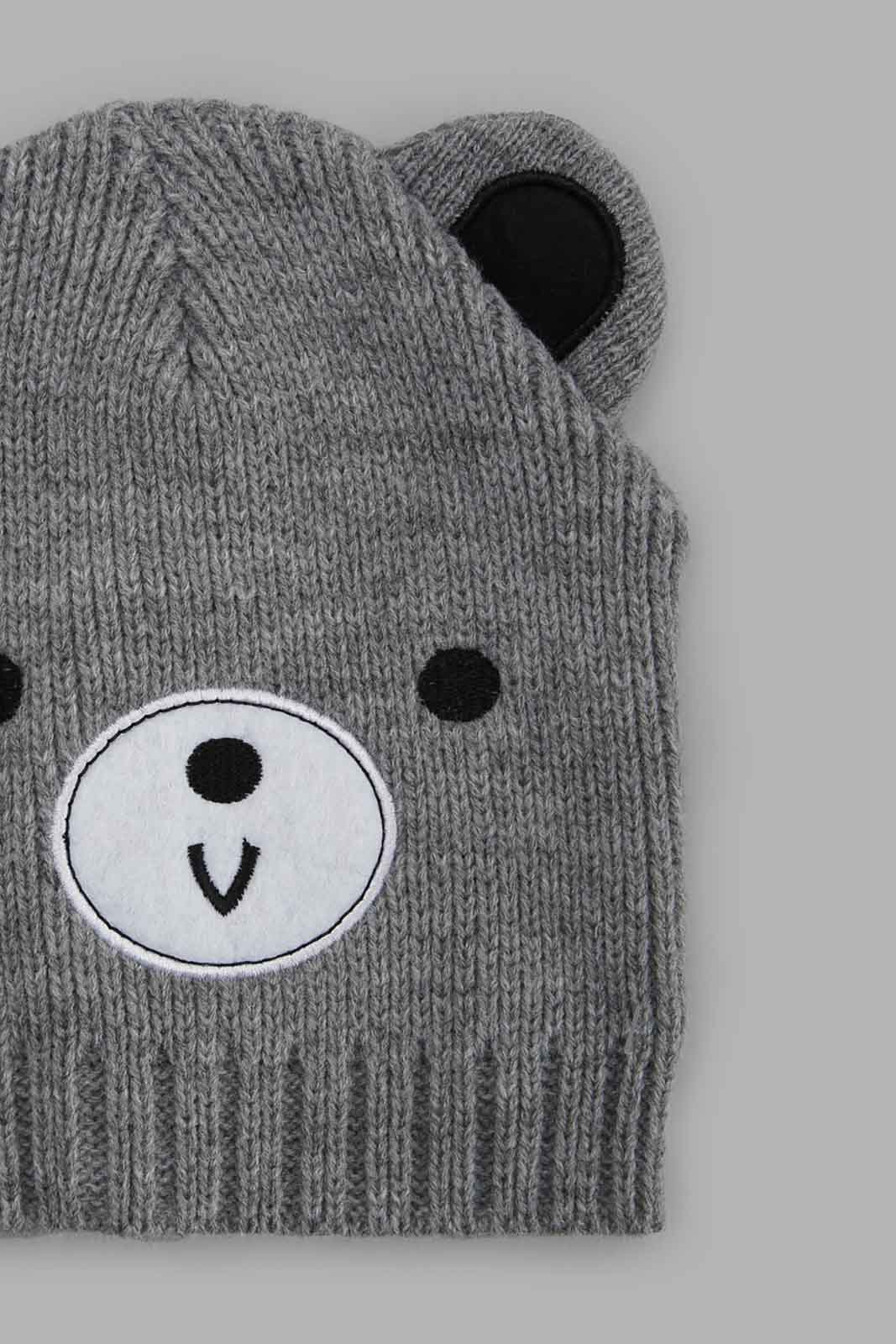 Redtag-Assorted-Grey-And-Navy-Charcater-Knitted-Cap-Set-Of-2-BOY-Knitted-Accessories,-Category:Knitted-Accessories,-Colour:Assorted,-Filter:Boys-Accessories,-New-In,-New-In-BOY-ACC,-Non-Sale,-Section:Boys-(0-to-14Yrs),-W22A-Boys-