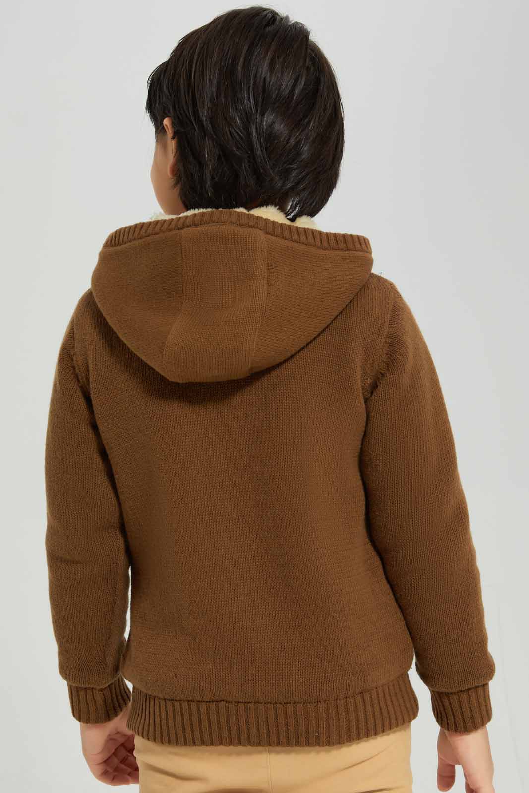 Boys Brown Padded Jacket
