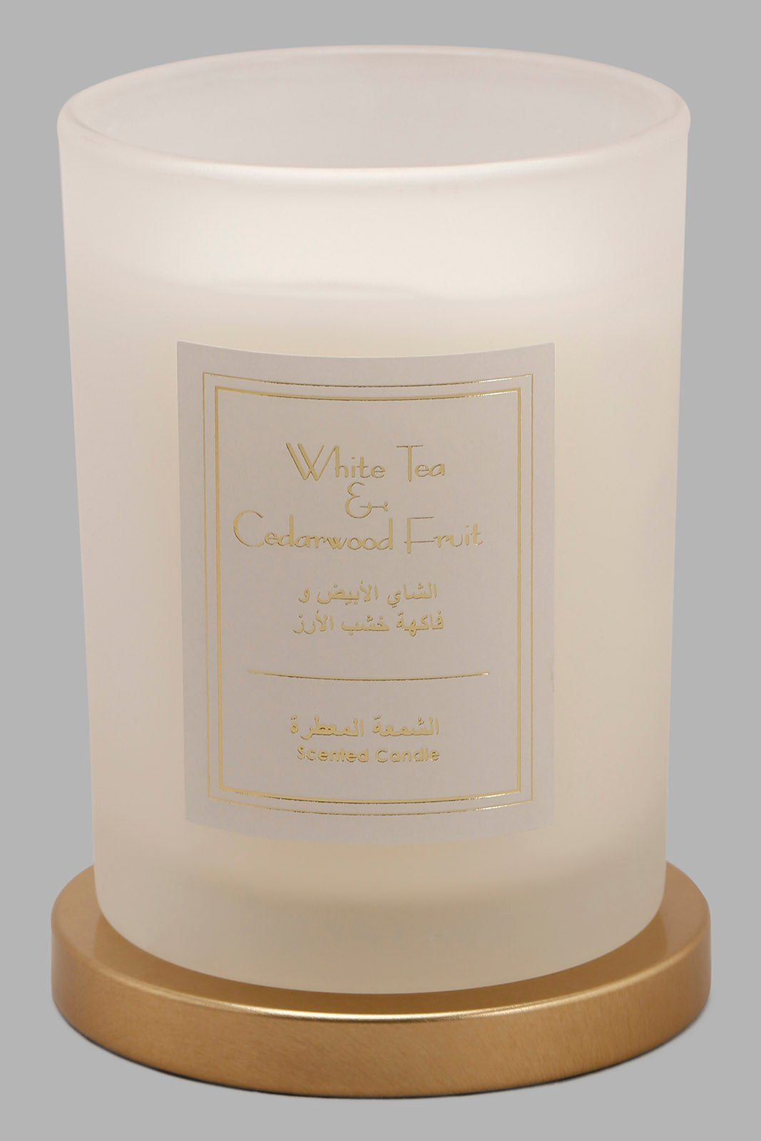 Redtag-White-Tea-Cedarwood-Candle-Jar-With-Goldenlid-Category:Candles,-Colour:White,-Deals:New-In,-Filter:Home-Decor,-HMW-HOM-Candle-&-Fragrances,-NDAY,-New-In-HMW-HOM,-Non-Sale,-Section:Homewares,-W22B-Home-Decor-
