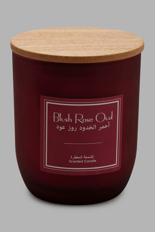 Redtag-Blush-Rose-Oud-Candle-Jar-With-Wooden-Lid-(M)-Category:Candles,-Colour:Pink,-Deals:New-In,-Filter:Home-Decor,-HMW-HOM-Candle-&-Fragrances,-New-In-HMW-HOM,-Non-Sale,-Section:Homewares,-W22B-Home-Decor-