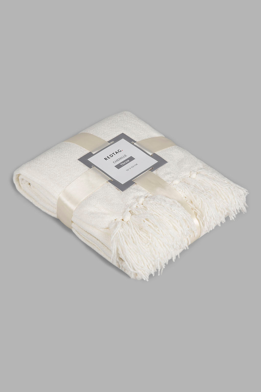 Redtag-Ivory-Chenille-Throw-With-Fringe-Category:Throws,-Colour:Ivory,-Deals:New-In,-Filter:Home-Bedroom,-HMW-BED-Throws,-New-In-HMW-BED,-Non-Sale,-Section:Homewares,-W22O-Home-Bedroom-
