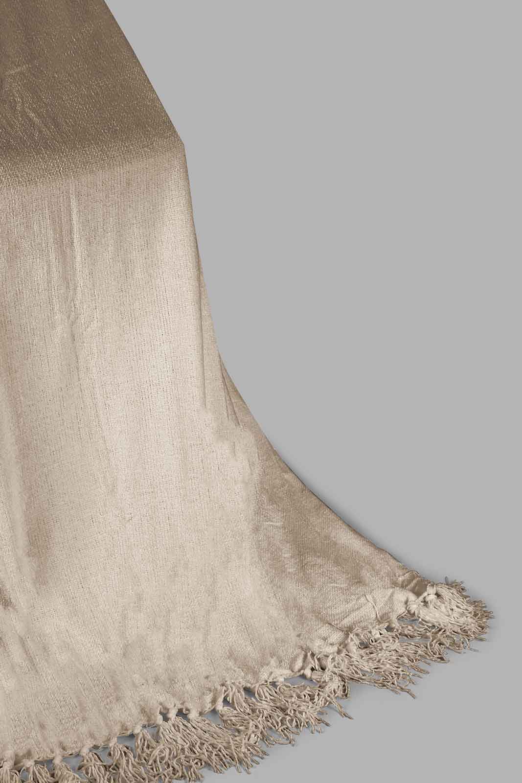 Redtag-Beige-Chenille-Throw-With-Fringe-Category:Throws,-Colour:Beige,-Deals:New-In,-Filter:Home-Bedroom,-HMW-BED-Throws,-New-In-HMW-BED,-Non-Sale,-Section:Homewares,-W22O-Home-Bedroom-
