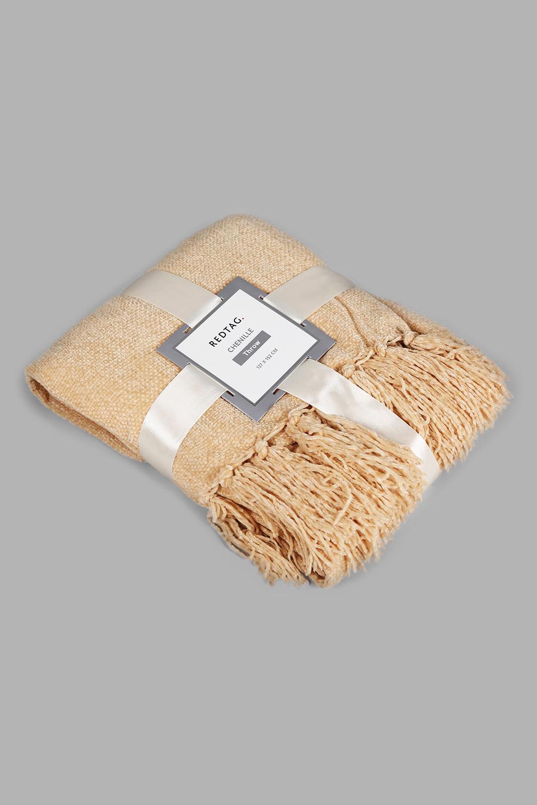 Redtag-Mustard-Chenille-Throw-With-Fringe-Category:Throws,-Colour:Mustard,-Deals:New-In,-Filter:Home-Bedroom,-HMW-BED-Throws,-New-In-HMW-BED,-Non-Sale,-Section:Homewares,-W22O-Home-Bedroom-