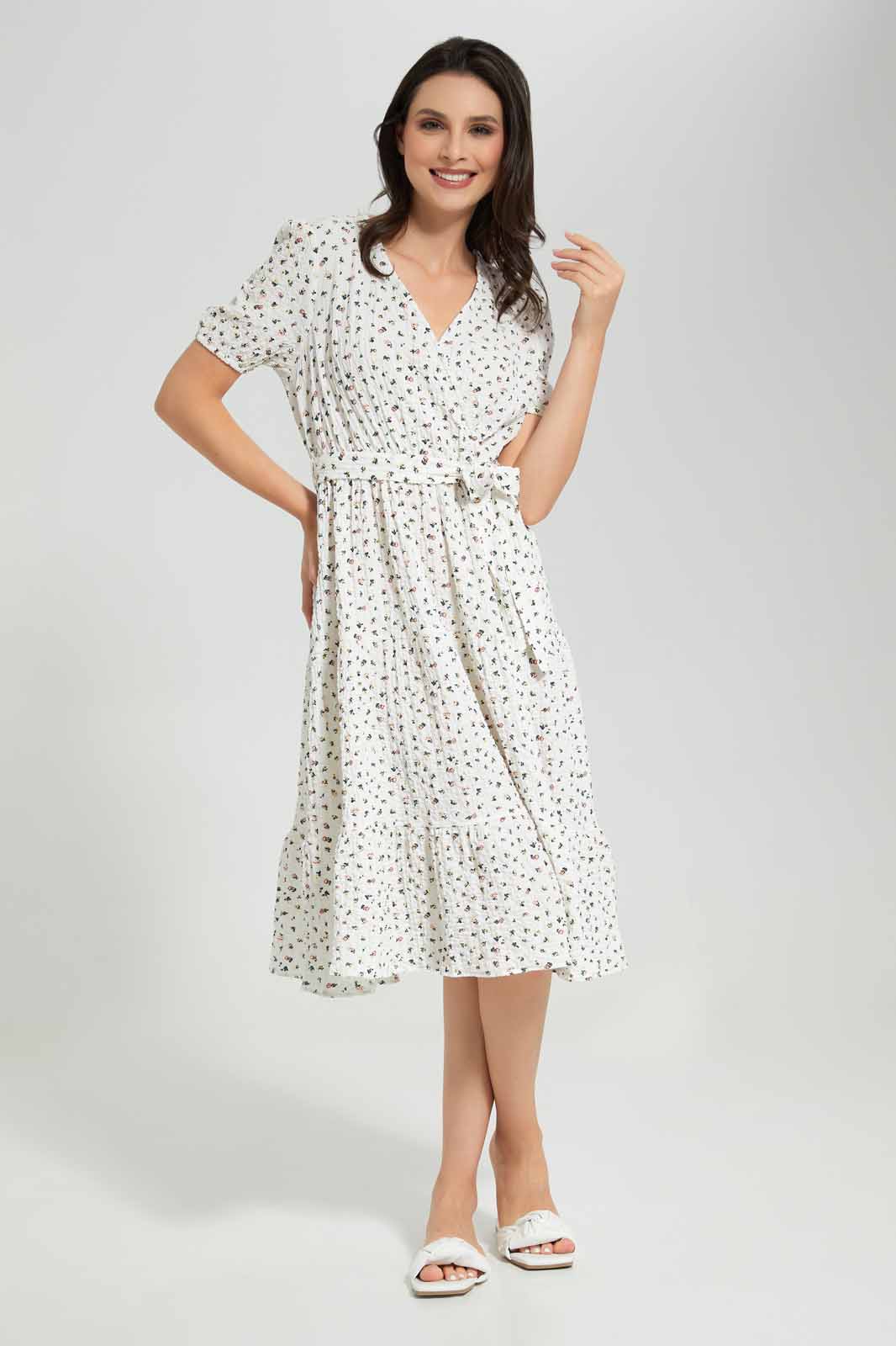 Redtag-Assorted-Tiered-Long-Dress-Category:Dresses,-Colour:Assorted,-Deals:New-In,-Filter:Women's-Clothing,-New-In-Women-APL,-Non-Sale,-Section:Women,-W22A,-Women-Dresses-Women's-