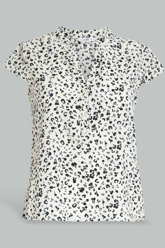 Redtag-Assorted-Printed-Half-Placket-Detail-Blouse-Category:Blouses,-Colour:Assorted,-Deals:New-In,-Filter:Women's-Clothing,-New-In-Women-APL,-Non-Sale,-Section:Women,-W22A,-Women-Blouses-Women's-
