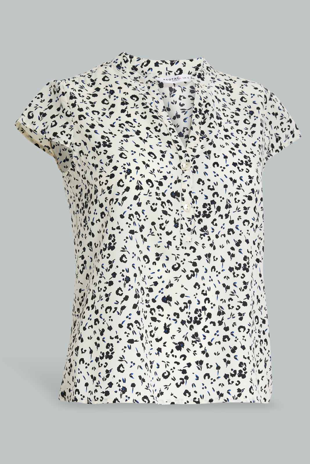 Redtag-Assorted-Printed-Half-Placket-Detail-Blouse-Category:Blouses,-Colour:Assorted,-Deals:New-In,-Filter:Women's-Clothing,-New-In-Women-APL,-Non-Sale,-Section:Women,-W22A,-Women-Blouses-Women's-