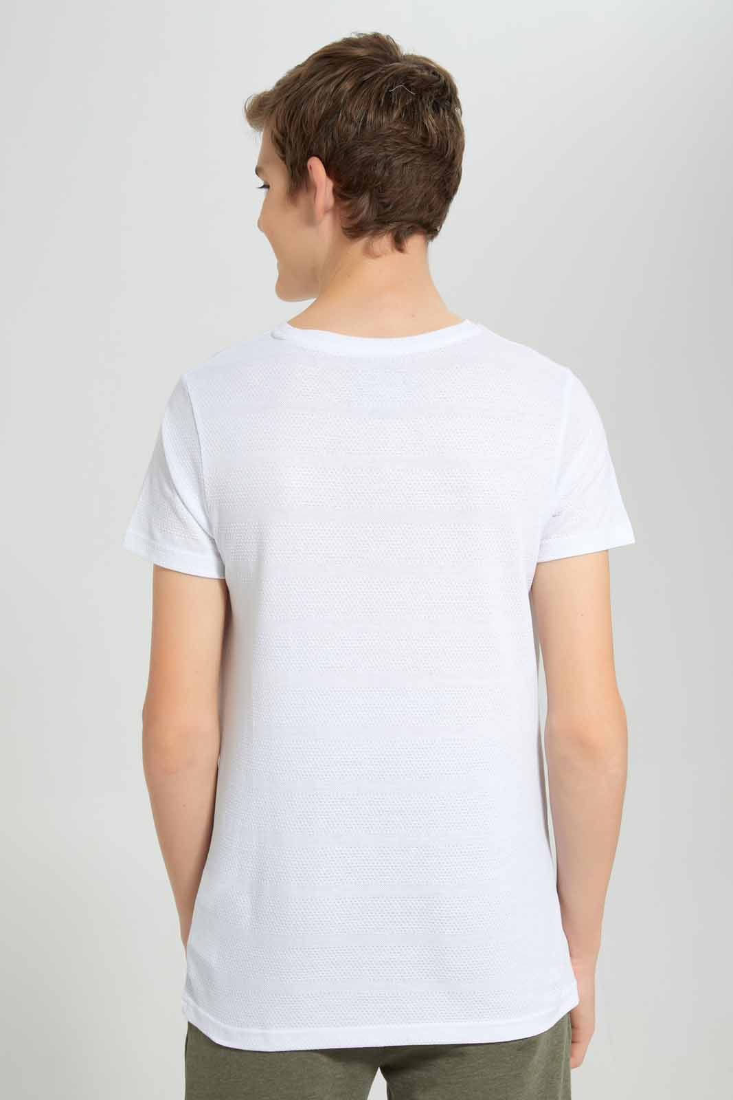 Redtag-White-Jacquard-Henley-T-Shirt-BSR-T-Shirts,-Category:T-Shirts,-Colour:White,-Deals:New-In,-Filter:Senior-Boys-(8-to-14-Yrs),-New-In-BSR-APL,-Non-Sale,-Section:Boys-(0-to-14Yrs),-TBL,-W22A-Senior-Boys-9 to 14 Years