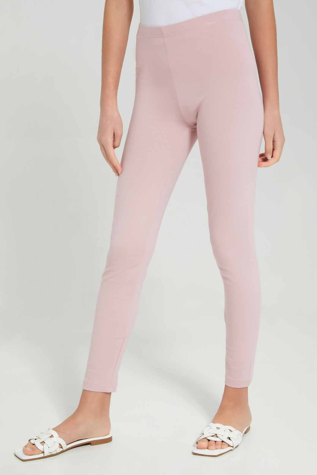 Redtag-Pink-Basic-Leggings-Category:Leggings,-Colour:Apricot,-Deals:New-In,-Filter:Senior-Girls-(8-to-14-Yrs),-GSR-Leggings,-New-In-GSR-APL,-Non-Sale,-Section:Girls-(0-to-14Yrs),-TBL,-W22A-Senior-Girls-9 to 14 Years