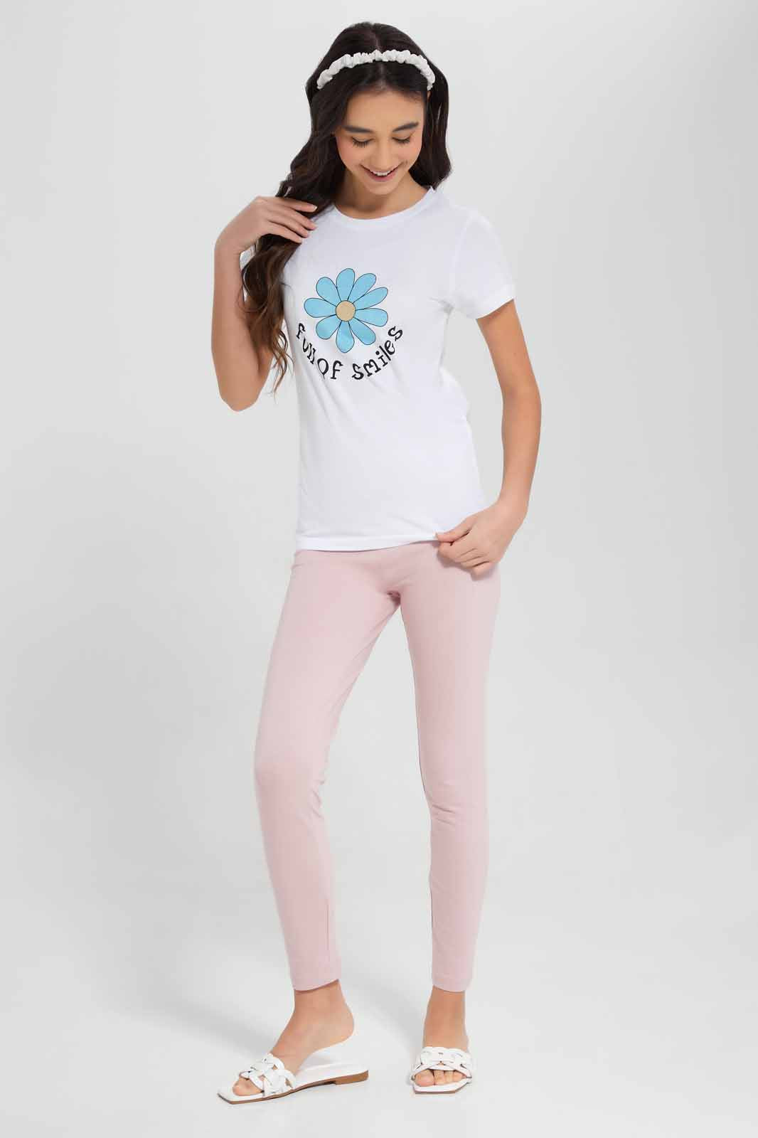 Redtag-Pink-Basic-Leggings-Category:Leggings,-Colour:Apricot,-Deals:New-In,-Filter:Senior-Girls-(8-to-14-Yrs),-GSR-Leggings,-New-In-GSR-APL,-Non-Sale,-Section:Girls-(0-to-14Yrs),-TBL,-W22A-Senior-Girls-9 to 14 Years