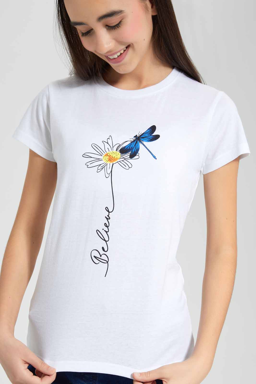 Redtag-White-Basic-T-Shirt-Category:T-Shirts,-Colour:White,-Deals:New-In,-Filter:Senior-Girls-(9-to-14-Yrs),-GSR-T-Shirts,-New-In-GSR-APL,-Non-Sale,-Section:Girls-(0-to-14Yrs),-TBL,-W22A-Senior-Girls-9 to 14 Years