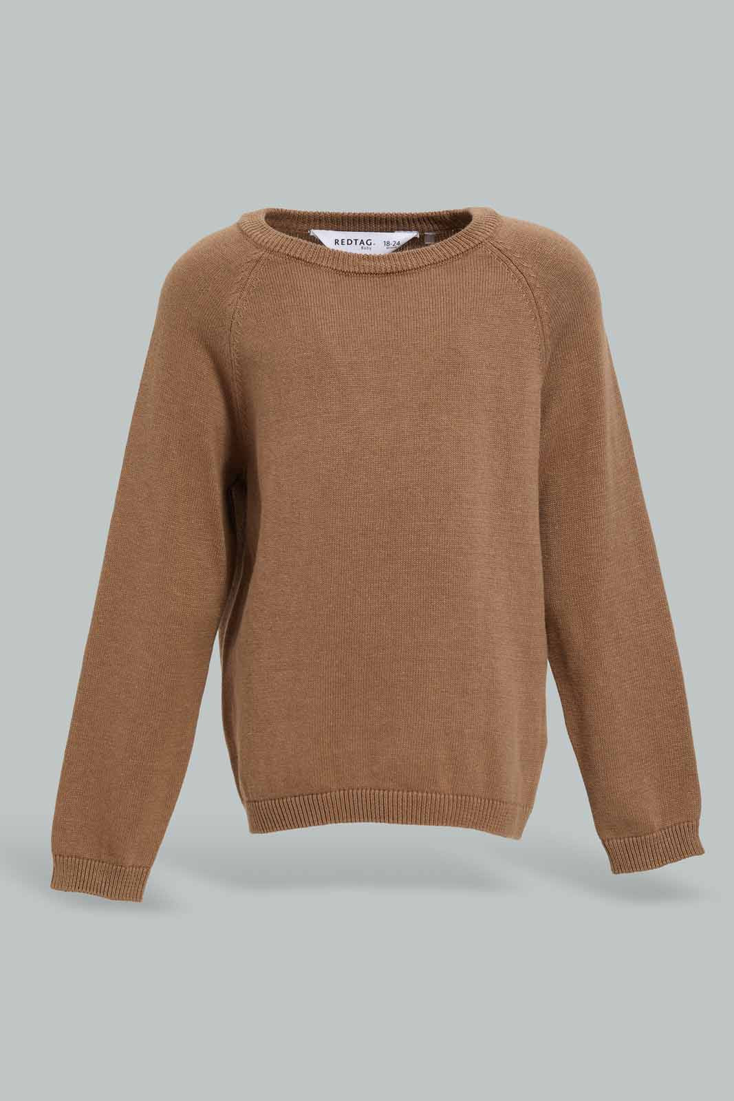 Redtag-Stone-Knitted-Plain-Pullover-Category:Pullovers,-Colour:Grey,-Deals:New-In,-Filter:Infant-Boys-(3-to-24-Mths),-INB-Pullovers,-New-In-INB-APL,-Non-Sale,-Section:Boys-(0-to-14Yrs),-W22A-Infant-Boys-3 to 24 Months