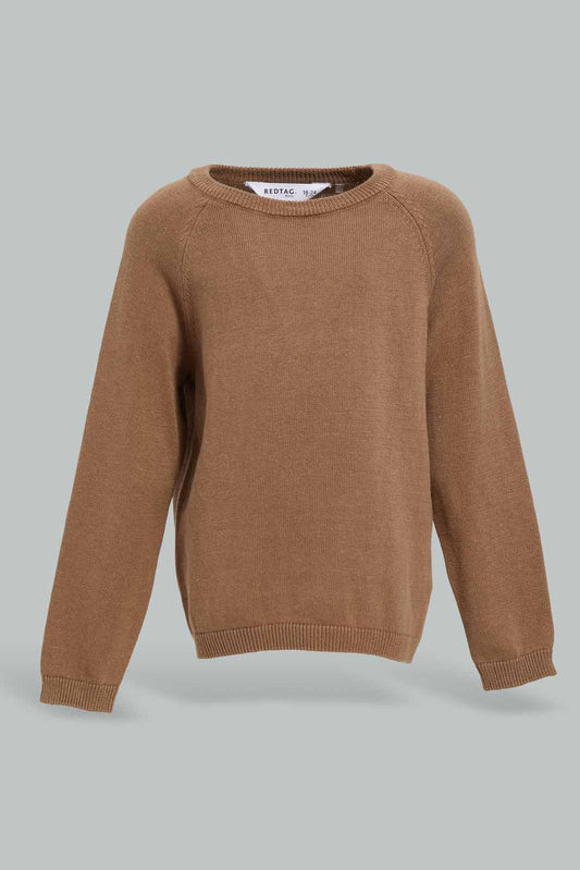 Redtag-Stone-Knitted-Plain-Pullover-Category:Pullovers,-Colour:Grey,-Deals:New-In,-Filter:Infant-Boys-(3-to-24-Mths),-INB-Pullovers,-New-In-INB-APL,-Non-Sale,-Section:Boys-(0-to-14Yrs),-W22A-Infant-Boys-3 to 24 Months