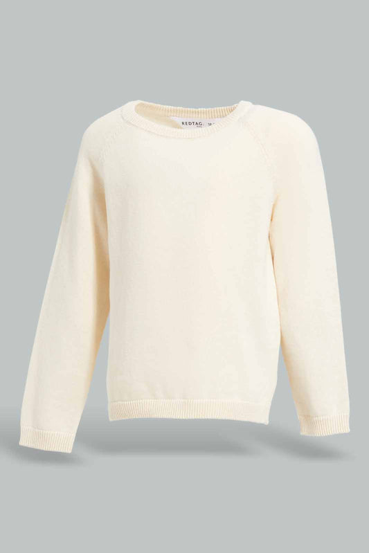 Redtag-Cream-Knitted-Plain-Pullover-Category:Pullovers,-Colour:Ecru,-Deals:New-In,-Filter:Infant-Boys-(3-to-24-Mths),-INB-Pullovers,-New-In-INB-APL,-Non-Sale,-Section:Boys-(0-to-14Yrs),-W22A-Infant-Boys-3 to 24 Months
