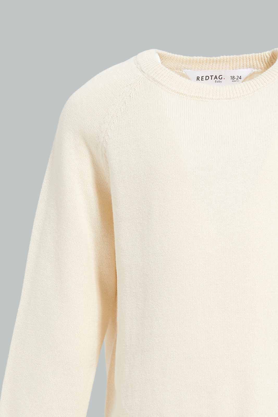 Redtag-Cream-Knitted-Plain-Pullover-Category:Pullovers,-Colour:Ecru,-Deals:New-In,-Filter:Infant-Boys-(3-to-24-Mths),-INB-Pullovers,-New-In-INB-APL,-Non-Sale,-Section:Boys-(0-to-14Yrs),-W22A-Infant-Boys-3 to 24 Months