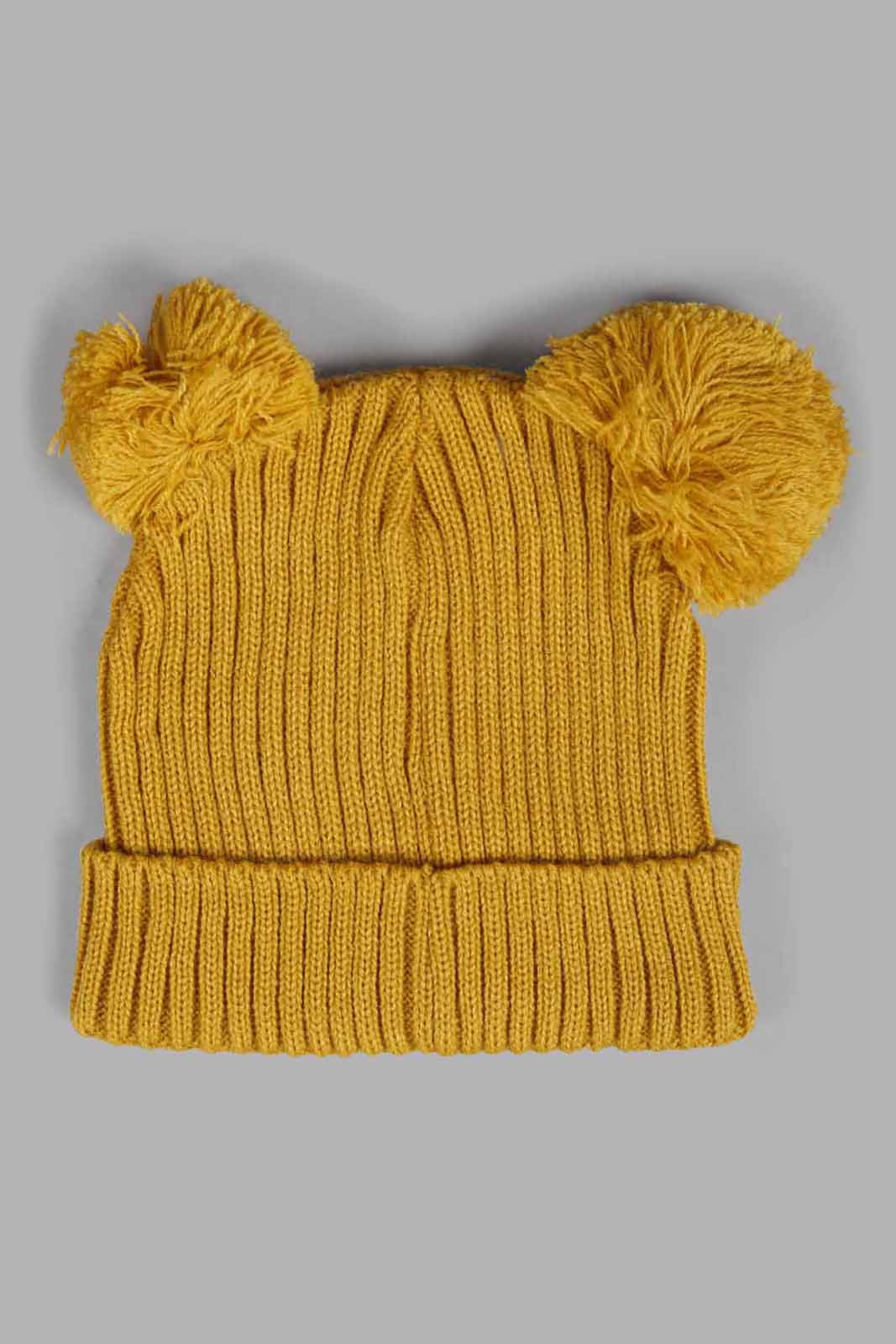 Redtag-Assorted-Mustard-And-Red-Charcater-Knitted-Cap-Set-Of-2-BOY-Knitted-Accessories,-Category:Knitted-Accessories,-Colour:Assorted,-Filter:Boys-Accessories,-New-In,-New-In-BOY-ACC,-Non-Sale,-Section:Boys-(0-to-14Yrs),-W22A-Boys-