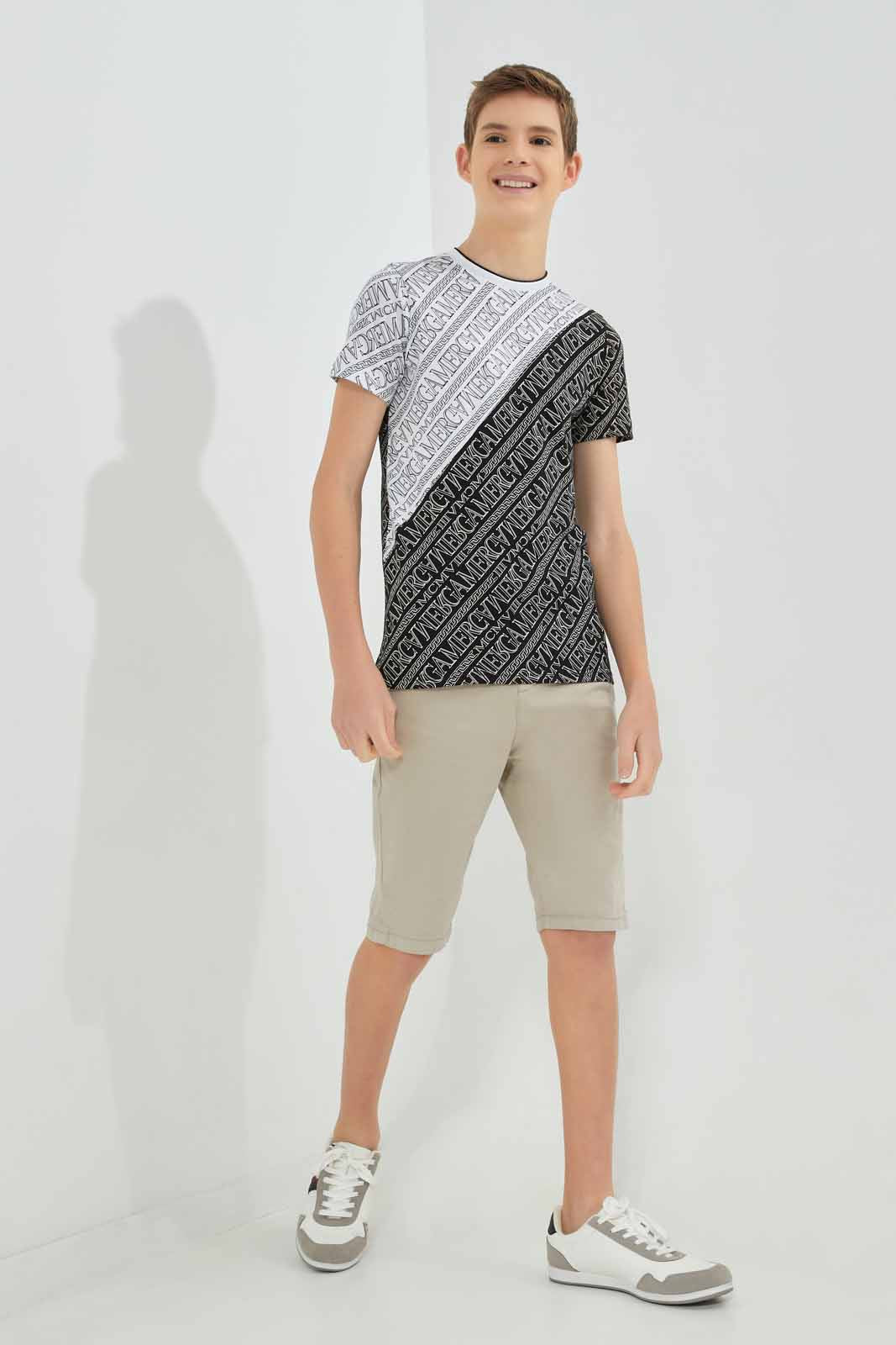 Redtag-Beige-Belted-Short-BSR-Shorts,-Category:Shorts,-Colour:Beige,-Deals:New-In,-Filter:Senior-Boys-(8-to-14-Yrs),-New-In-BSR-APL,-Non-Sale,-Section:Boys-(0-to-14Yrs),-W22O-Senior-Boys-9 to 14 Years
