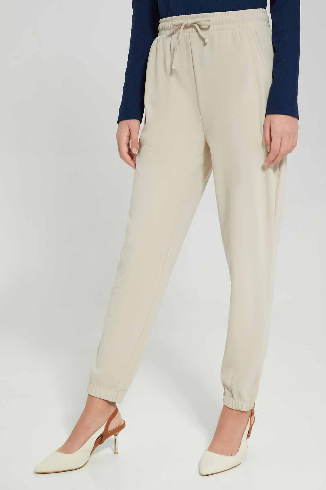 Redtag-Beige-Kintted-Jogger-Category:Joggers,-Colour:Beige,-Deals:New-In,-Filter:Senior-Girls-(8-to-14-Yrs),-GSR-Joggers,-New-In-GSR-APL,-Non-Sale,-Section:Girls-(0-to-14Yrs),-TBL,-W22A-Senior-Girls-9 to 14 Years