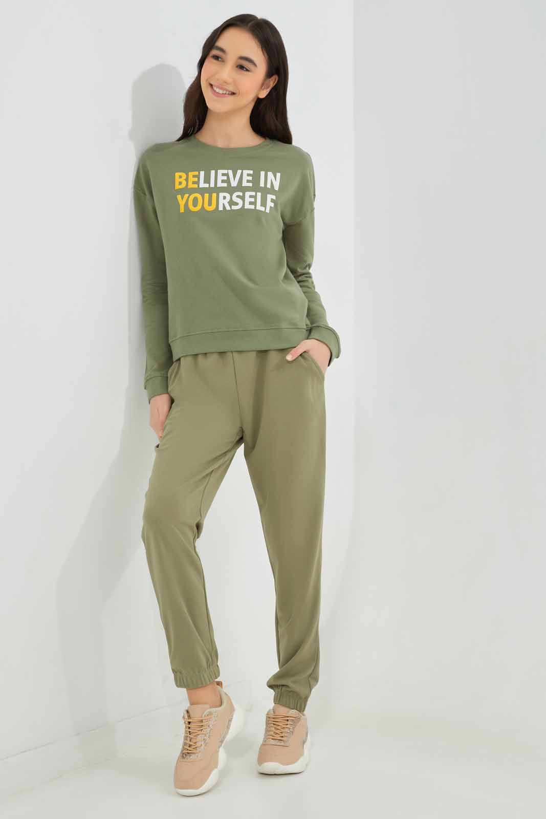Redtag-Olive-Kintter-Jogger-Category:Joggers,-Colour:Olive,-Deals:New-In,-Filter:Senior-Girls-(8-to-14-Yrs),-GSR-Joggers,-NDAY,-New-In-GSR-APL,-Non-Sale,-Section:Girls-(0-to-14Yrs),-TBL,-W22A-Senior-Girls-9 to 14 Years