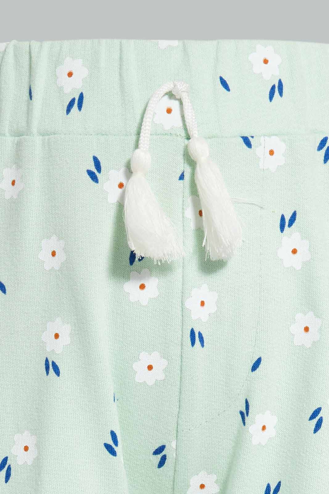 Redtag-Mint-Floral-AOP-Active-Pant-Category:Joggers,-Colour:Mint,-Deals:New-In,-Filter:Infant-Girls-(3-to-24-Mths),-ING-Joggers,-New-In-ING-APL,-Non-Sale,-Section:Girls-(0-to-14Yrs),-TBL,-W22A-Infant-Girls-3 to 24 Months