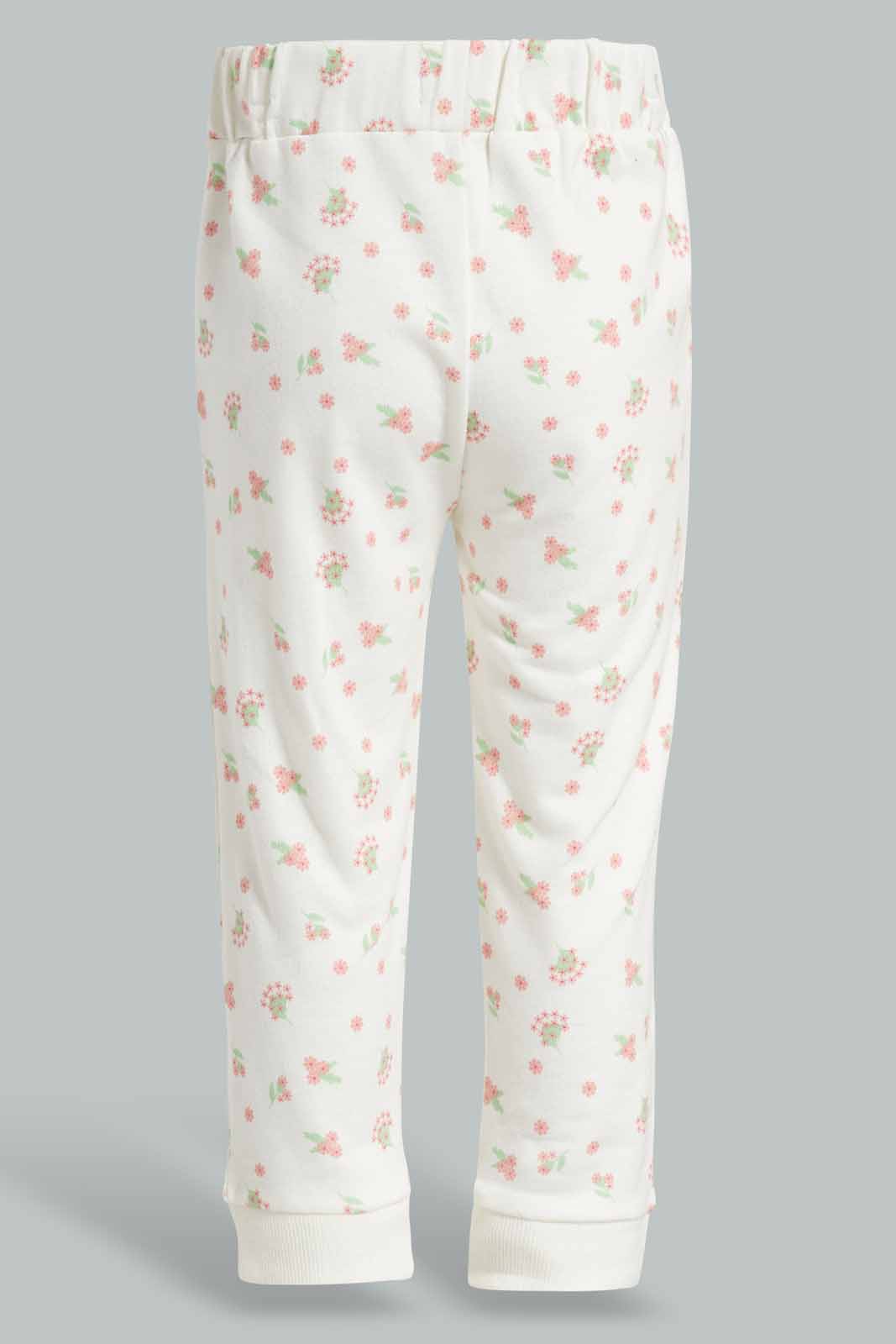 Redtag-Ivory-Floral-AOP-Active-Pant-Category:Joggers,-Colour:Ivory,-Deals:New-In,-Filter:Infant-Girls-(3-to-24-Mths),-ING-Joggers,-New-In-ING-APL,-Non-Sale,-Section:Girls-(0-to-14Yrs),-TBL,-W22A-Infant-Girls-3 to 24 Months