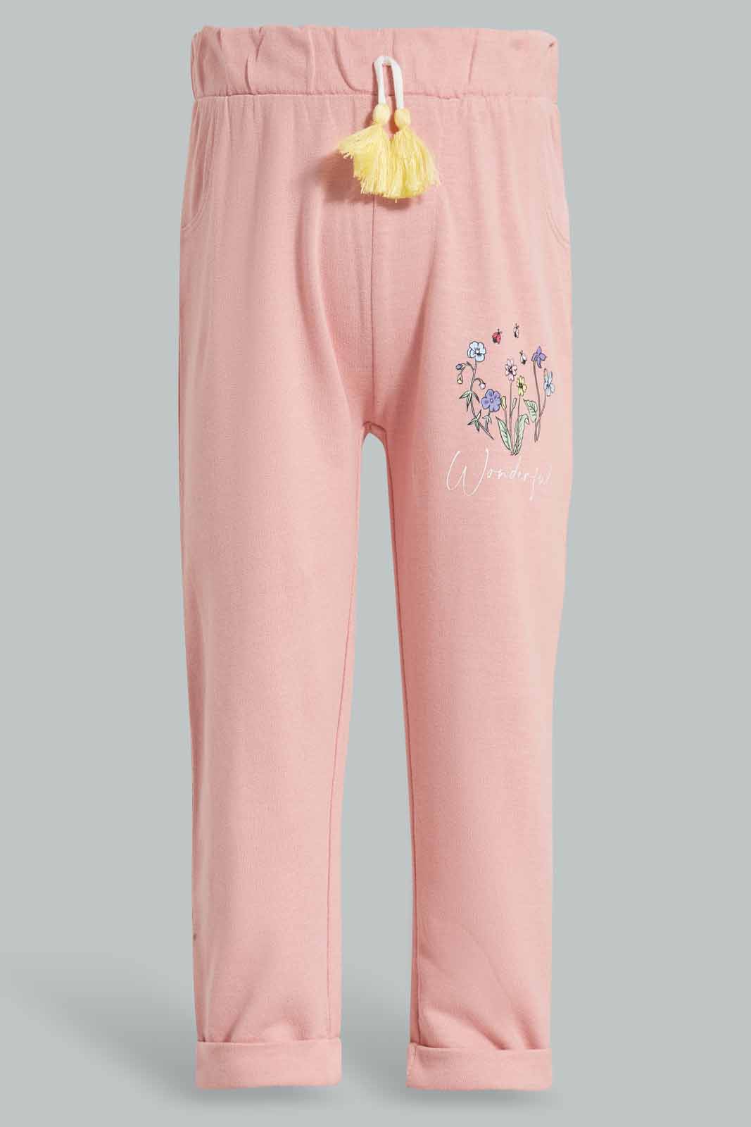 Redtag-Dusty-Pink-Solid-Active-Pant-Category:Joggers,-Colour:Apricot,-Deals:New-In,-Filter:Infant-Girls-(3-to-24-Mths),-ING-Joggers,-New-In-ING-APL,-Non-Sale,-Section:Girls-(0-to-14Yrs),-TBL,-W22A-Infant-Girls-3 to 24 Months