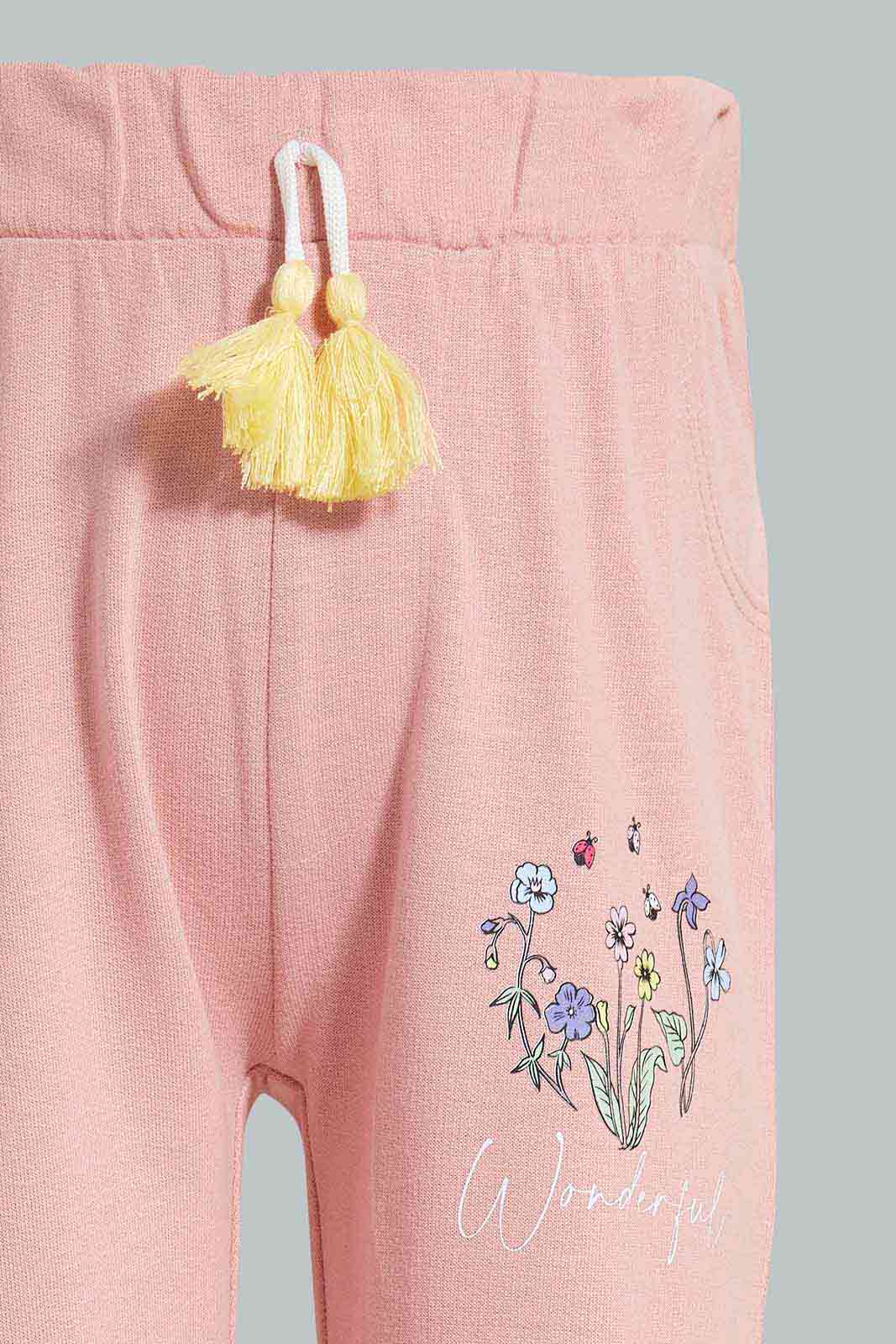 Redtag-Dusty-Pink-Solid-Active-Pant-Category:Joggers,-Colour:Apricot,-Deals:New-In,-Filter:Infant-Girls-(3-to-24-Mths),-ING-Joggers,-New-In-ING-APL,-Non-Sale,-Section:Girls-(0-to-14Yrs),-TBL,-W22A-Infant-Girls-3 to 24 Months