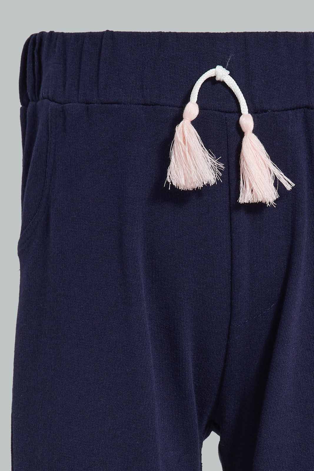 Redtag-Navy-Solid-Active-Pant-Category:Joggers,-Colour:Navy,-Deals:New-In,-Filter:Infant-Girls-(3-to-24-Mths),-ING-Joggers,-New-In-ING-APL,-Non-Sale,-Section:Girls-(0-to-14Yrs),-TBL,-W22A-Infant-Girls-3 to 24 Months