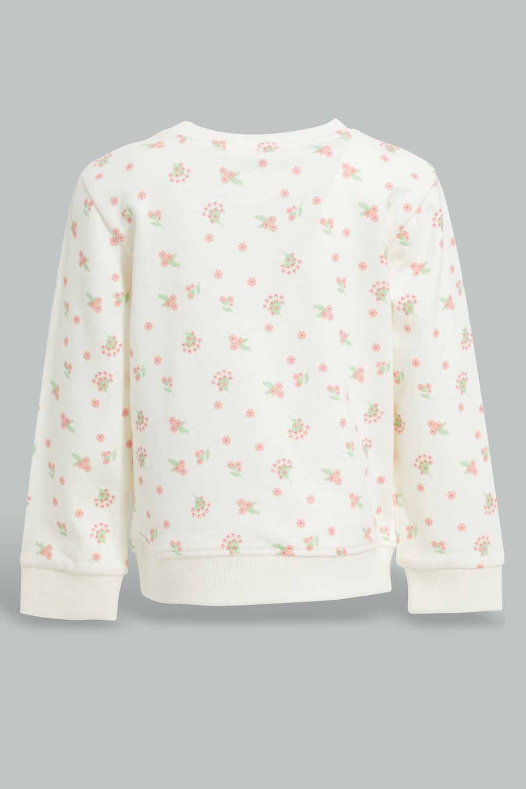 Redtag-Ivory-Floral-AOP-Sweatshirt-Category:Sweatshirts,-Colour:Ivory,-Deals:New-In,-Filter:Infant-Girls-(3-to-24-Mths),-ING-Sweatshirts,-New-In-ING-APL,-Non-Sale,-Section:Girls-(0-to-14Yrs),-TBL,-W22A-Infant-Girls-3 to 24 Months
