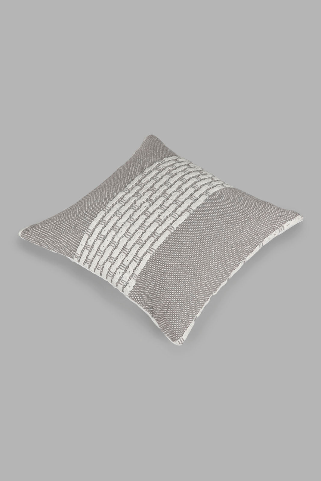 Redtag-Grey-Jacquard-Cushion-Category:Cushions,-Colour:Grey,-Deals:New-In,-Filter:Home-Bedroom,-HMW-BED-Cushions,-New-In-HMW-BED,-Non-Sale,-Section:Homewares,-W22A-Home-Bedroom-