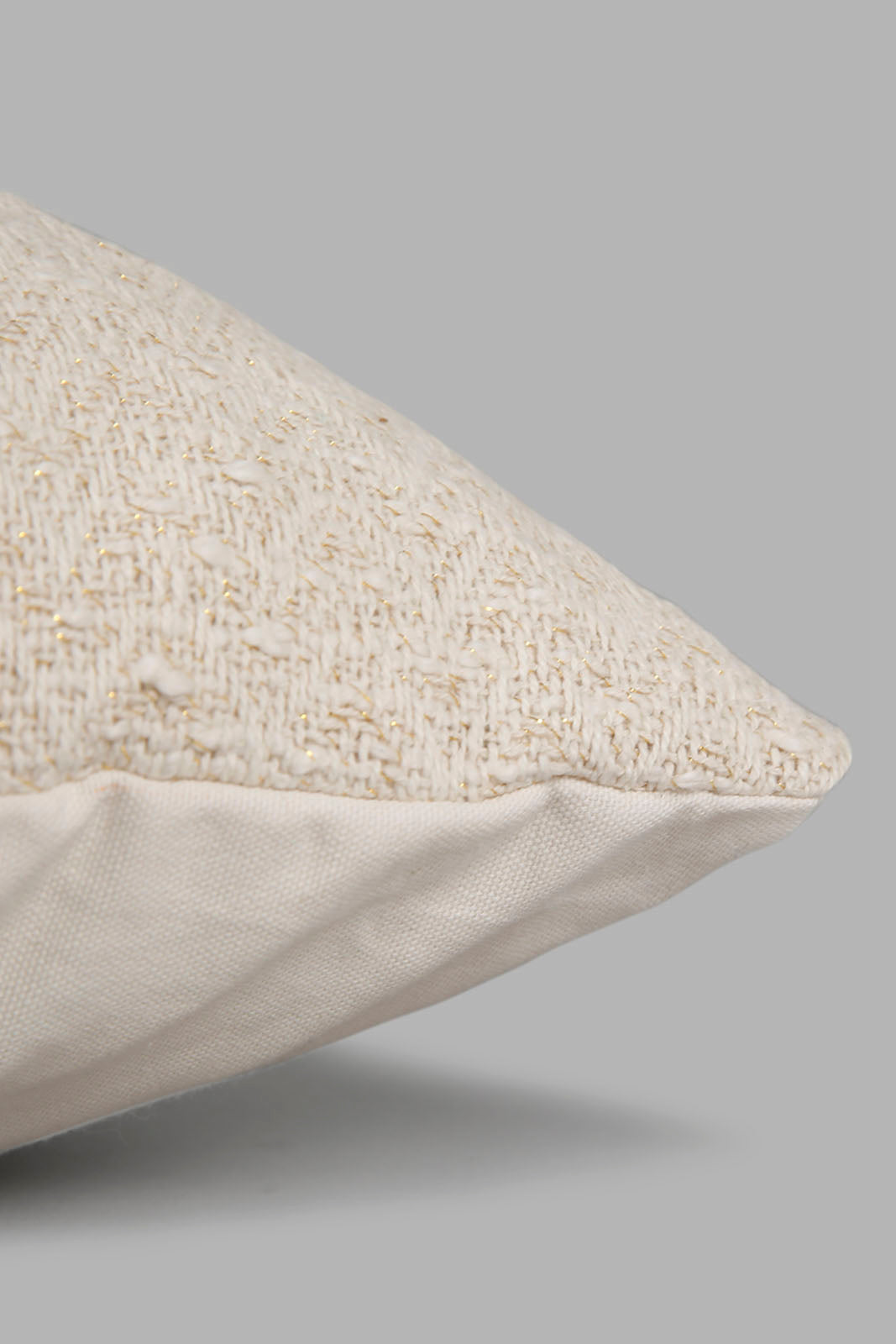 Redtag-Beige-Textured-Jacquard-Cushion-Category:Cushions,-Colour:White,-Deals:New-In,-Filter:Home-Bedroom,-HMW-BED-Cushions,-New-In-HMW-BED,-Non-Sale,-Section:Homewares,-W22A-Home-Bedroom-