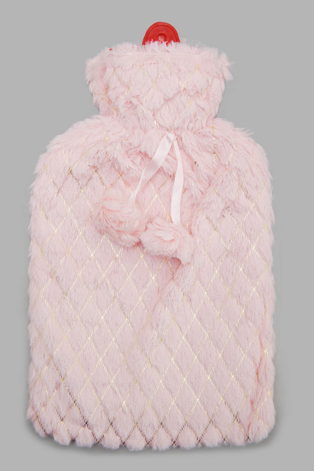 Redtag-White/Pink-Hot-Water-2-Litre-Bag-With-Knitted-Cover-Category:Bags,-Colour:White,-Filter:Travel-Accessories,-IMP-Bags,-New-In,-New-In-IMP-ACC,-Non-Sale,-Section:Girls-(0-to-14Yrs),-W22B-Home-Accessories-