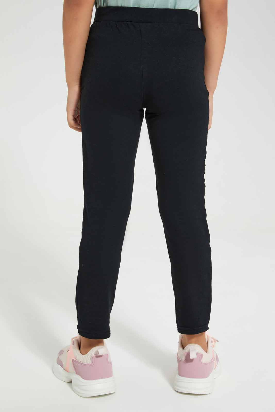 Redtag-Black-Girls-legging-Category:Jeggings,-Colour:Black,-Deals:New-In,-Filter:Girls-(2-to-8-Yrs),-GIR-Jeggings,-New-In-GIR-APL,-Non-Sale,-Section:Girls-(0-to-14Yrs),-W22O-Girls-2 to 8 Years
