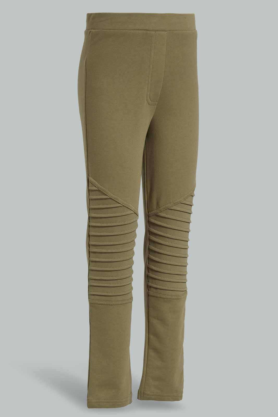 Redtag-Olive-Girls-legging-Category:Jeggings,-Colour:Olive,-Deals:New-In,-Filter:Girls-(2-to-8-Yrs),-GIR-Jeggings,-New-In-GIR-APL,-Non-Sale,-Section:Girls-(0-to-14Yrs),-W22O-Girls-