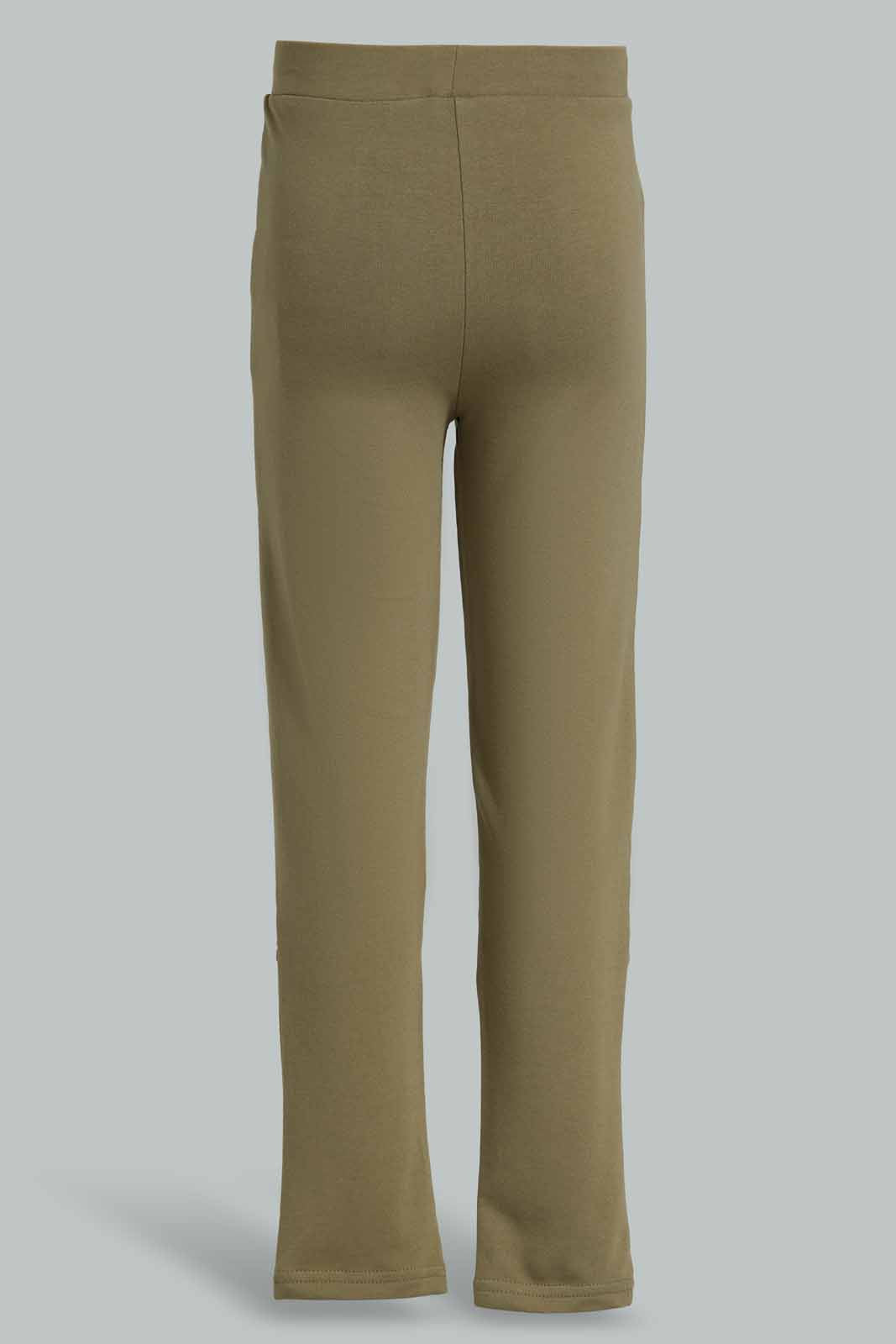 Redtag-Olive-Girls-legging-Category:Jeggings,-Colour:Olive,-Deals:New-In,-Filter:Girls-(2-to-8-Yrs),-GIR-Jeggings,-New-In-GIR-APL,-Non-Sale,-Section:Girls-(0-to-14Yrs),-W22O-Girls-