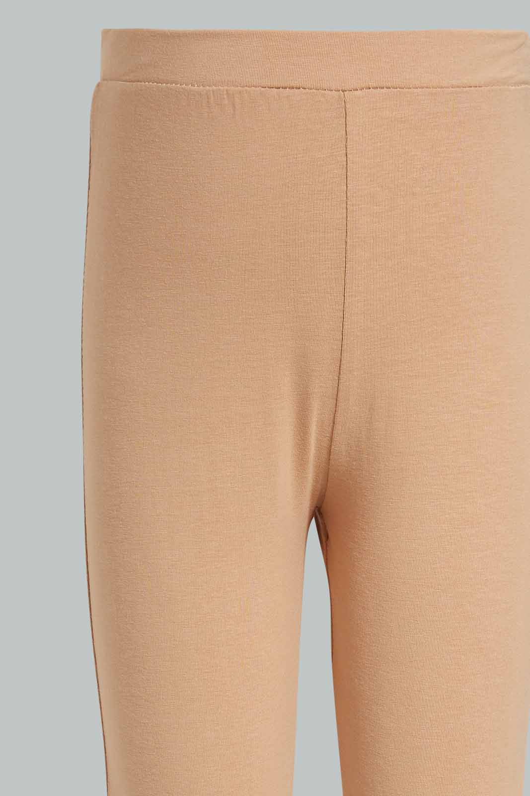 Redtag-Beige-Girls-legging-Category:Jeggings,-Colour:Beige,-Deals:New-In,-Filter:Girls-(2-to-8-Yrs),-GIR-Jeggings,-New-In-GIR-APL,-Non-Sale,-Section:Girls-(0-to-14Yrs),-W22O-Girls-