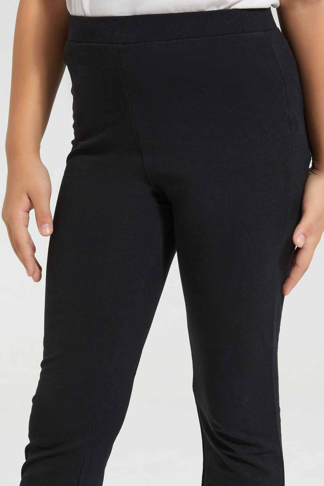 Redtag-Black-Girls-legging-Category:Jeggings,-Colour:Black,-Deals:New-In,-Filter:Girls-(2-to-8-Yrs),-GIR-Jeggings,-New-In-GIR-APL,-Non-Sale,-Section:Girls-(0-to-14Yrs),-W22O-Girls-2 to 8 Years