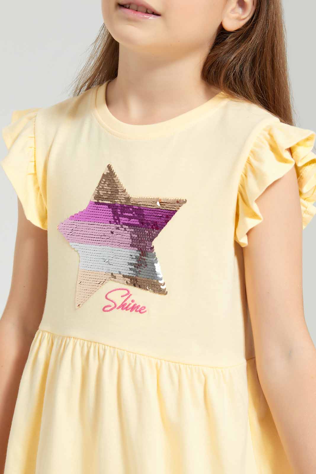 Redtag-Yellow-Knitted-Seq.-Dress-Category:Dresses,-Colour:Yellow,-Deals:New-In,-Filter:Girls-(2-to-8-Yrs),-GIR-Dresses,-New-In-GIR-APL,-Non-Sale,-Section:Girls-(0-to-14Yrs),-W22A-Girls-2 to 8 Years