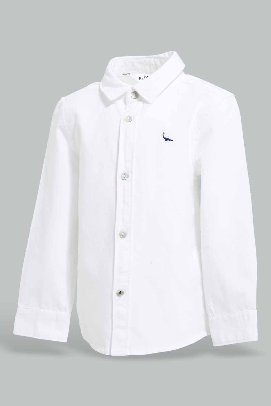 Redtag-White-Oxford-Category:Shirts,-Colour:White,-Deals:New-In,-Filter:Infant-Boys-(3-to-24-Mths),-INB-Shirts,-New-In-INB-APL,-Non-Sale,-Section:Boys-(0-to-14Yrs),-W22A-Infant-Boys-3 to 24 Months
