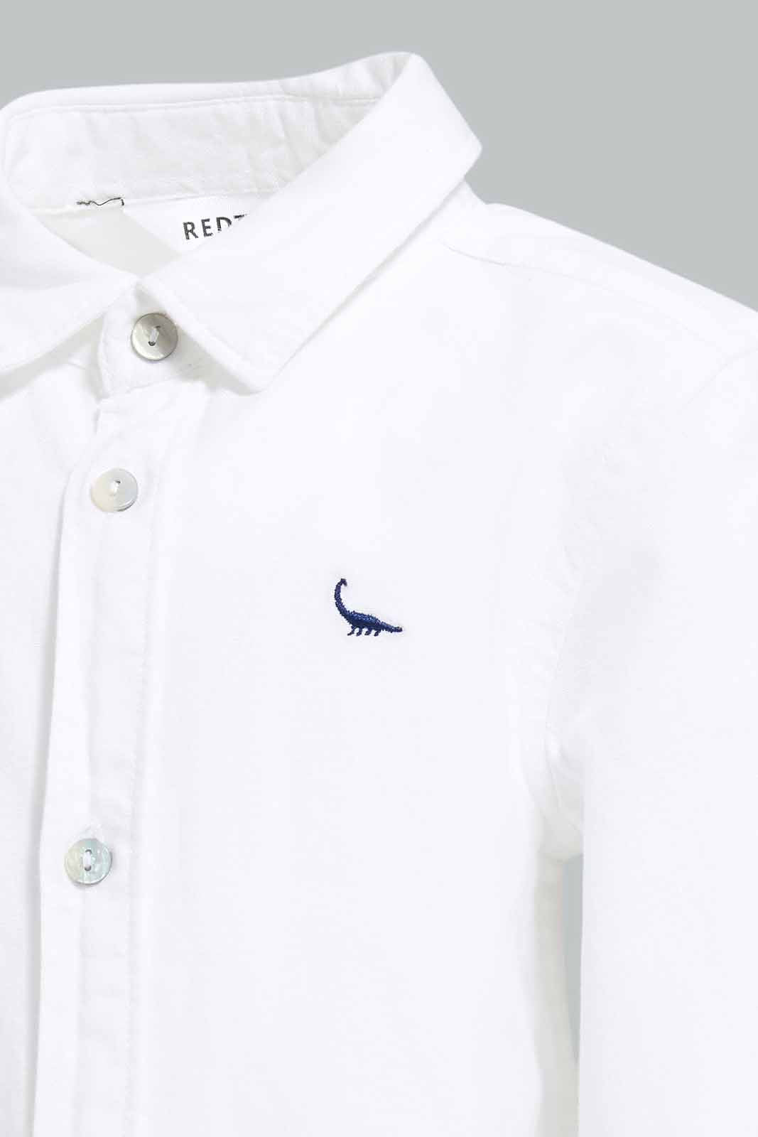 Redtag-White-Oxford-Category:Shirts,-Colour:White,-Deals:New-In,-Filter:Infant-Boys-(3-to-24-Mths),-INB-Shirts,-New-In-INB-APL,-Non-Sale,-Section:Boys-(0-to-14Yrs),-W22A-Infant-Boys-3 to 24 Months