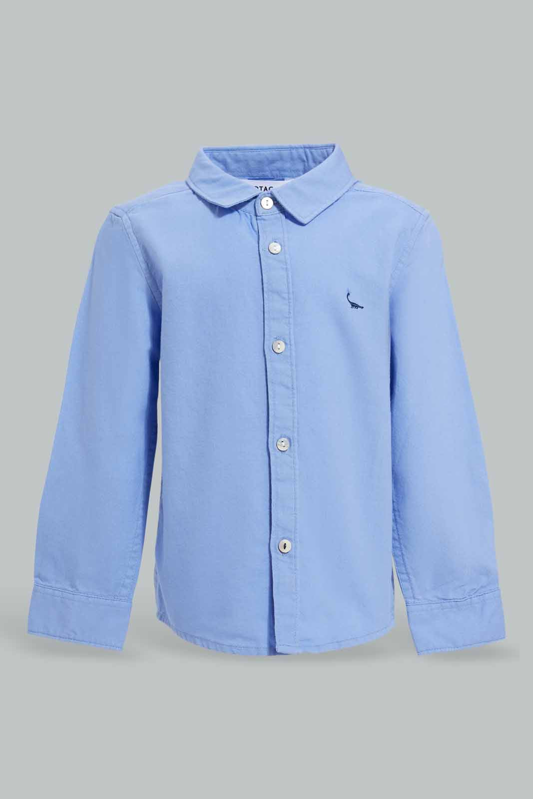 Redtag-Blue-Oxford-Category:Shirts,-Colour:Blue,-Deals:New-In,-Filter:Infant-Boys-(3-to-24-Mths),-INB-Shirts,-New-In-INB-APL,-Non-Sale,-Section:Boys-(0-to-14Yrs),-W22A-Infant-Boys-3 to 24 Months