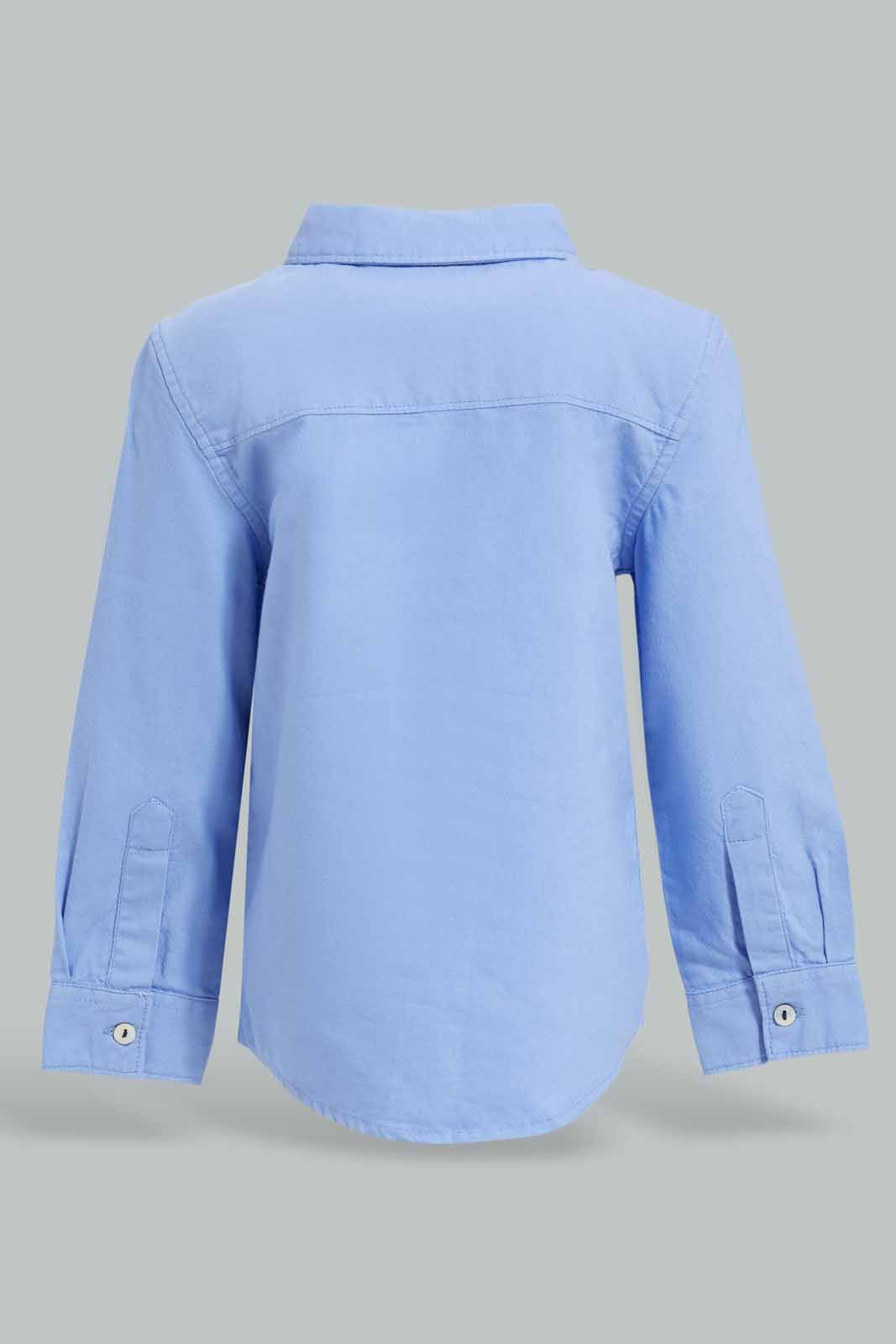 Redtag-Blue-Oxford-Category:Shirts,-Colour:Blue,-Deals:New-In,-Filter:Infant-Boys-(3-to-24-Mths),-INB-Shirts,-New-In-INB-APL,-Non-Sale,-Section:Boys-(0-to-14Yrs),-W22A-Infant-Boys-3 to 24 Months