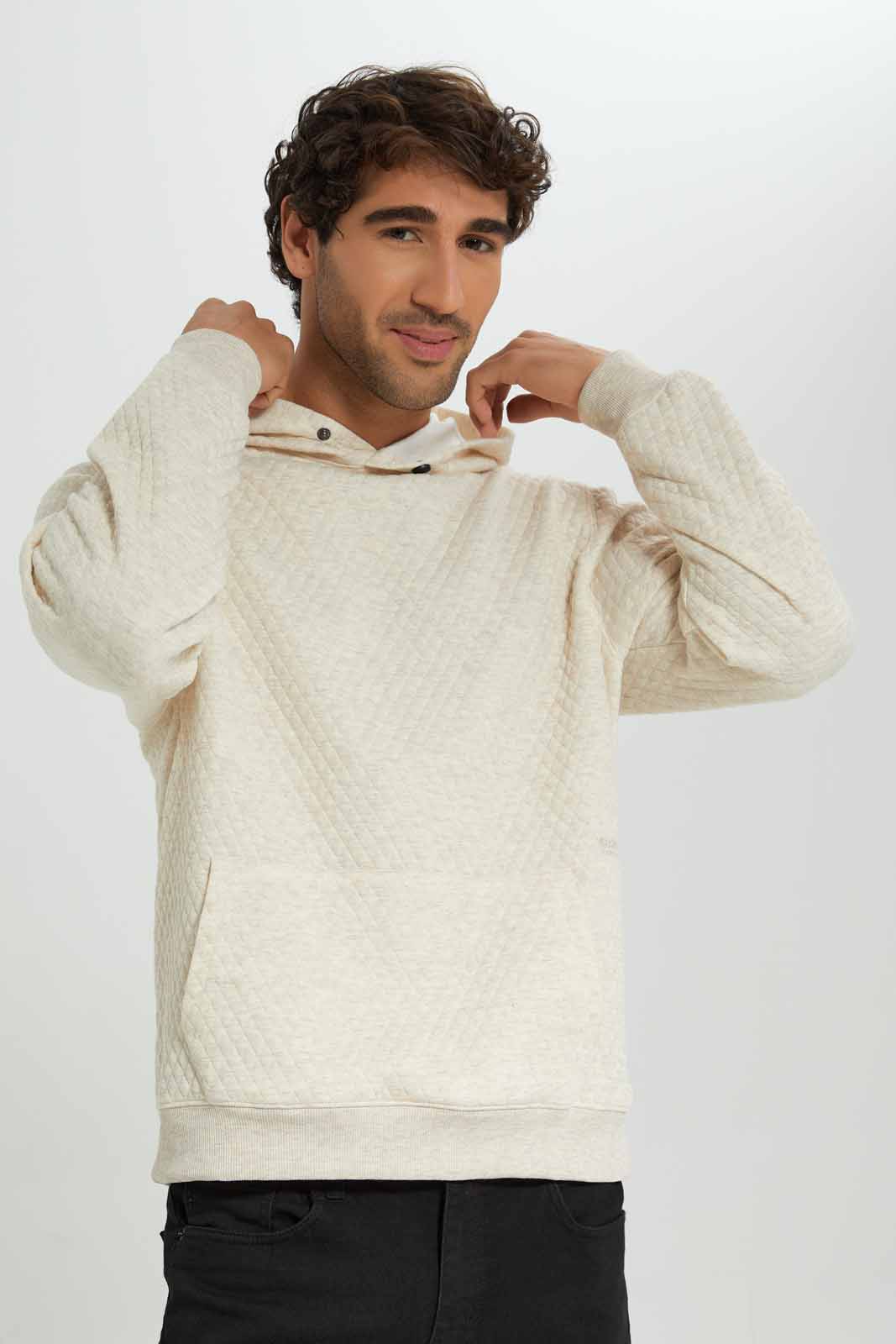 Redtag-Beige-Quilted-Pullover-With-Hood-Category:Sweatshirts,-Colour:Beige,-Deals:New-In,-Filter:Men's-Clothing,-Men-Sweatshirts,-New-In-Men-APL,-Non-Sale,-Section:Men,-W22A-Men's-