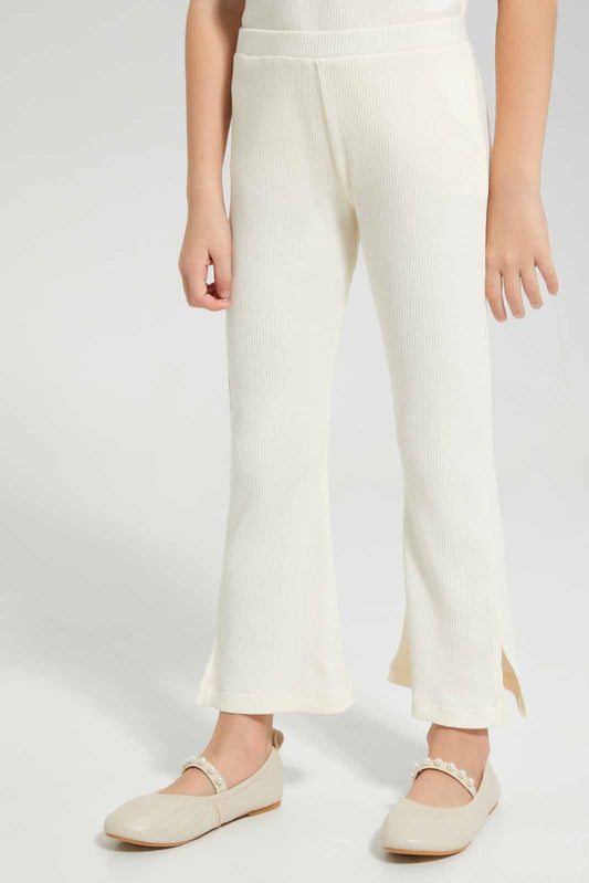 Redtag-Cream-Wideleg-Legging-Category:Jeggings,-Colour:Cream,-Deals:New-In,-Filter:Girls-(2-to-8-Yrs),-GIR-Jeggings,-New-In-GIR-APL,-Non-Sale,-Section:Girls-(0-to-14Yrs),-VLM,-W22O-Girls-2 to 8 Years