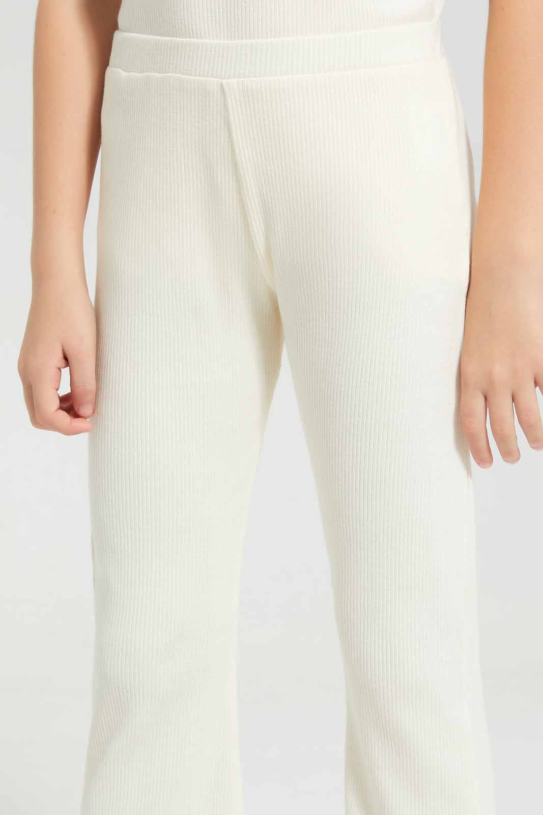 Redtag-Cream-Wideleg-Legging-Category:Jeggings,-Colour:Cream,-Deals:New-In,-Filter:Girls-(2-to-8-Yrs),-GIR-Jeggings,-New-In-GIR-APL,-Non-Sale,-Section:Girls-(0-to-14Yrs),-VLM,-W22O-Girls-2 to 8 Years