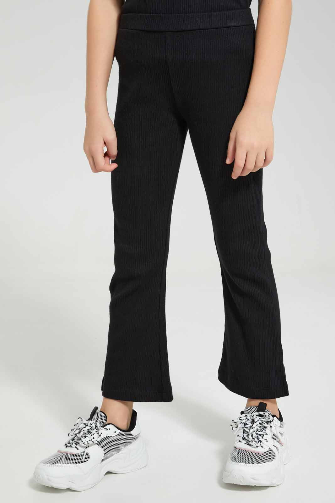 Redtag-Black-Wideleg-Legging-Category:Jeggings,-Colour:Black,-Deals:New-In,-Filter:Girls-(2-to-8-Yrs),-GIR-Jeggings,-New-In-GIR-APL,-Non-Sale,-Section:Girls-(0-to-14Yrs),-VLM,-W22O-Girls-2 to 8 Years