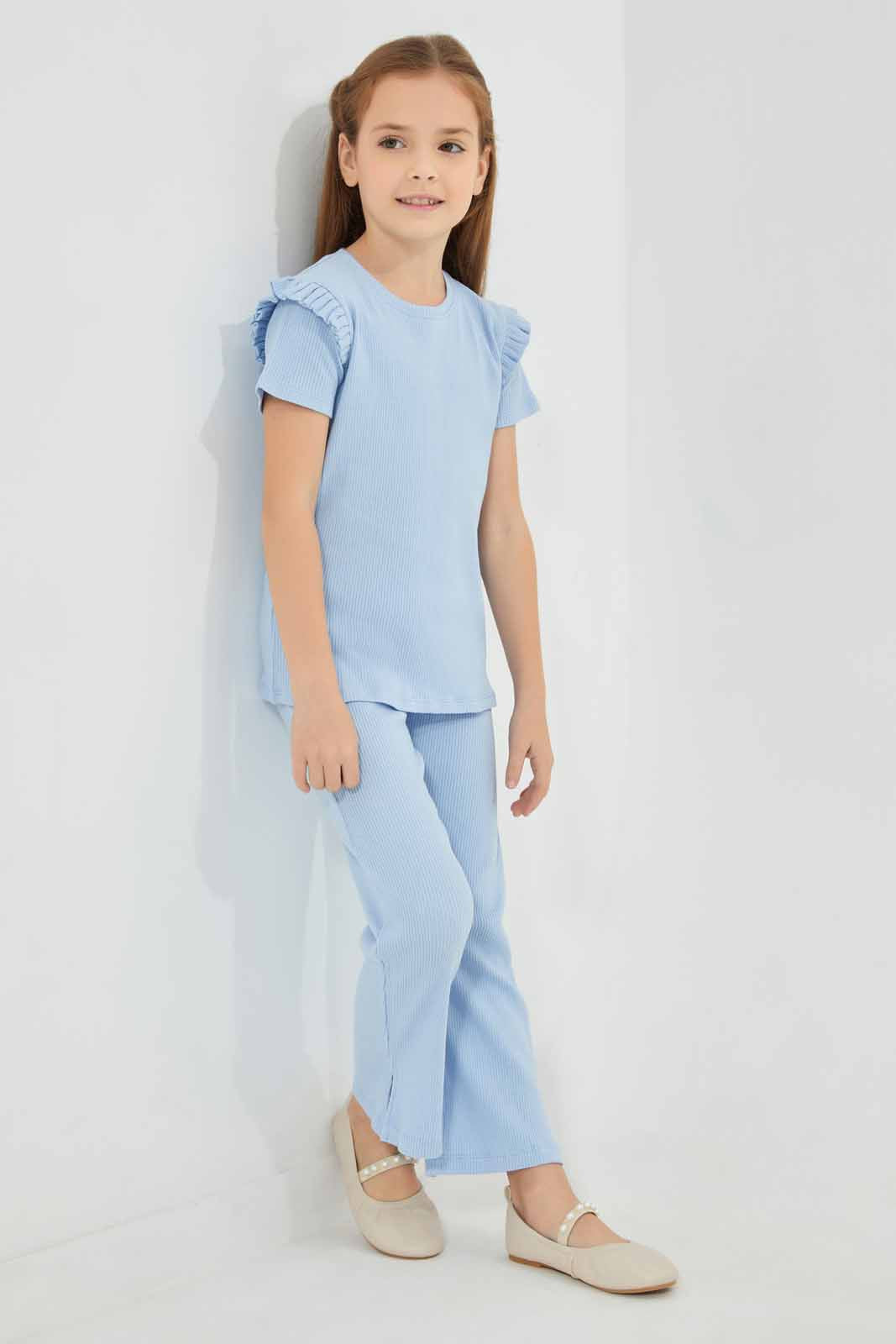 Redtag-Blue-Wideleg-Legging-Category:Jeggings,-Colour:Blue,-Deals:New-In,-Filter:Girls-(2-to-8-Yrs),-GIR-Jeggings,-New-In-GIR-APL,-Non-Sale,-Section:Girls-(0-to-14Yrs),-VLM,-W22O-Girls-2 to 8 Years