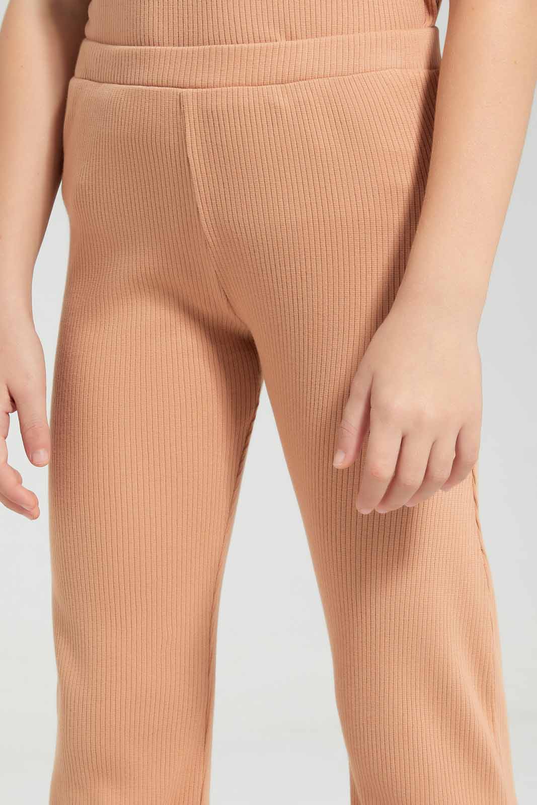 Redtag-Brown-Wideleg-Legging-Category:Jeggings,-Colour:Brown,-Deals:New-In,-Filter:Girls-(2-to-8-Yrs),-GIR-Jeggings,-New-In-GIR-APL,-Non-Sale,-Section:Girls-(0-to-14Yrs),-VLM,-W22O-Girls-2 to 8 Years