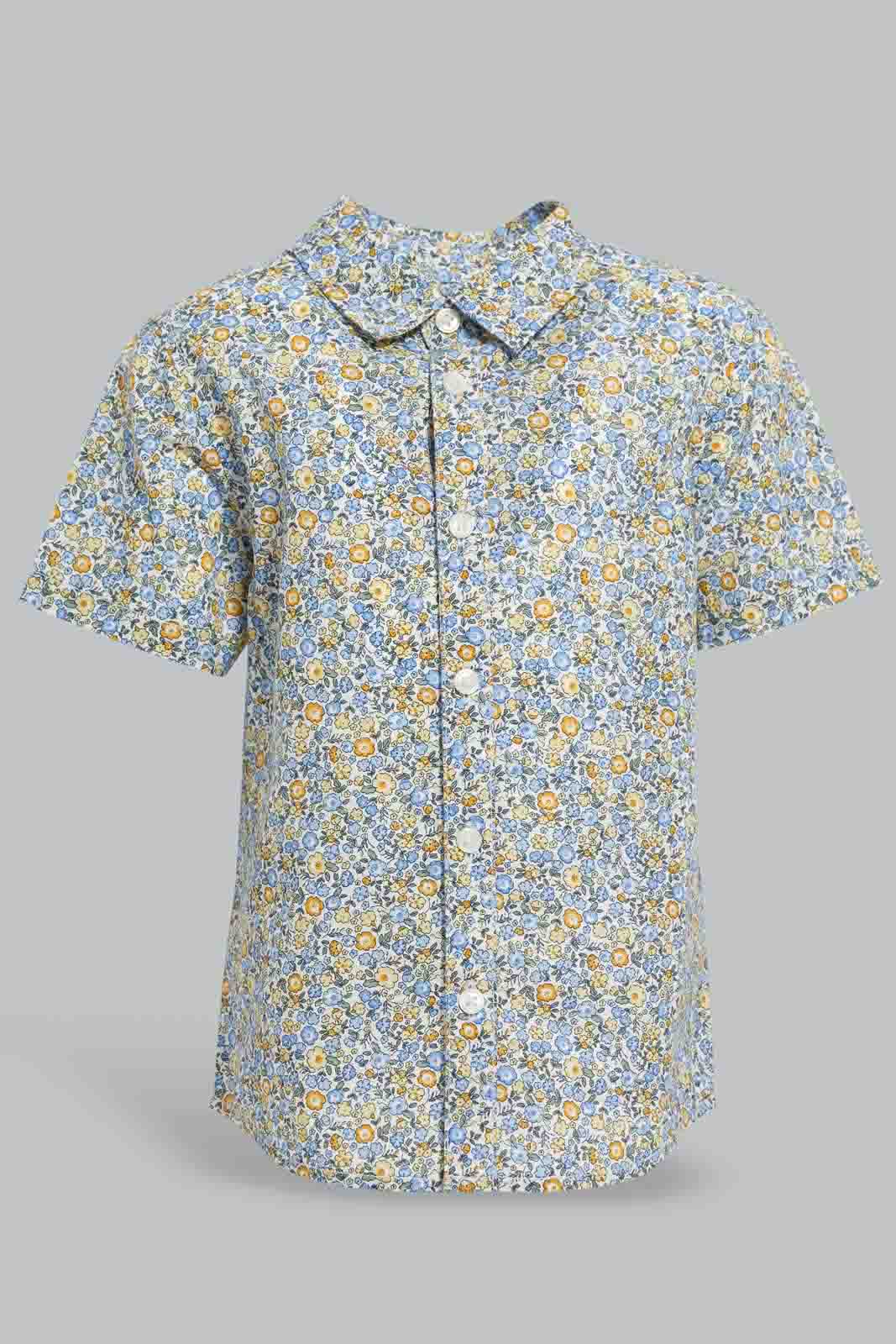 Redtag-Blue-Aop-Paint-Brush-Category:Shirts,-Colour:Blue,-Deals:New-In,-Filter:Infant-Boys-(3-to-24-Mths),-INB-Shirts,-New-In-INB-APL,-Non-Sale,-Section:Boys-(0-to-14Yrs),-W22A-Infant-Boys-3 to 24 Months