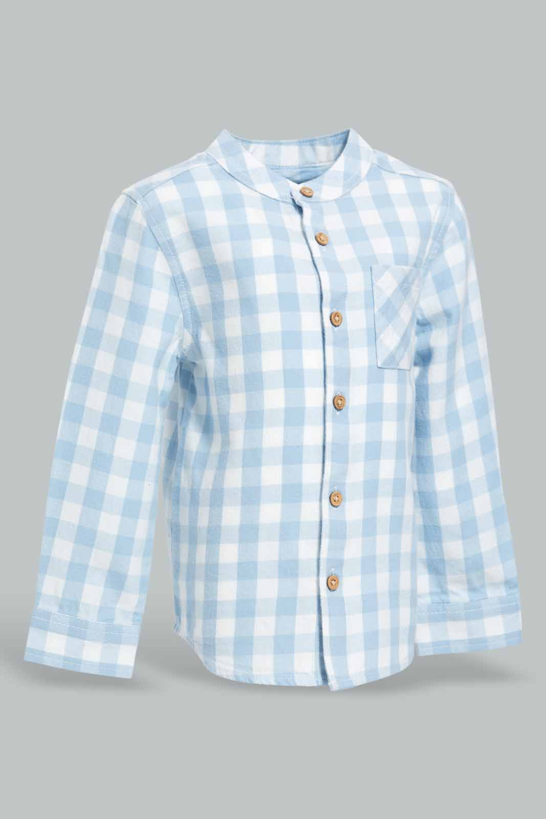 Redtag-Green-Gingham-Shirt-Category:Shirts,-Colour:Green,-Deals:New-In,-Filter:Infant-Boys-(3-to-24-Mths),-INB-Shirts,-New-In-INB-APL,-Non-Sale,-Section:Boys-(0-to-14Yrs),-W22B-Infant-Boys-3 to 24 Months